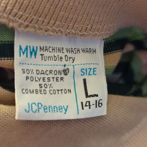 Vintage JCPENNEY‎ striped long sleeve polo shirt - Picture 2 of 5